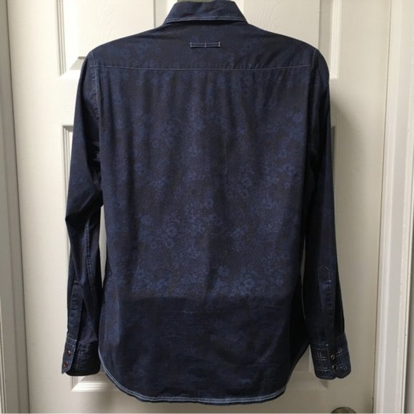 GEORG Roth Los Angeles Blue Floral Print Button Up Shirt - Picture 6 of 9